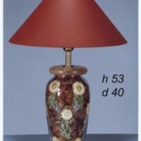 Настольная лампа с цветами и абажуром С044.40
