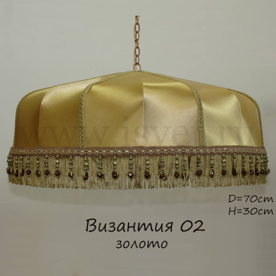 Подвесной абажур Византия 2 золото 1