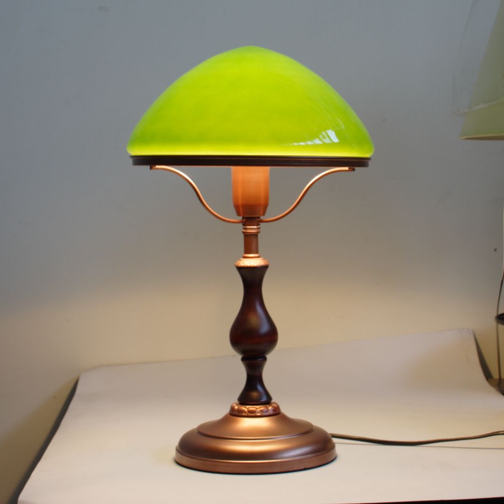 Настольная лампа с зеленым плафоном 185.01 Т