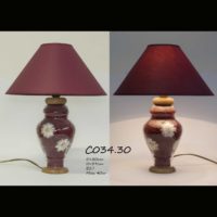 Настольная лампа с цветами С034 бордо наполнение