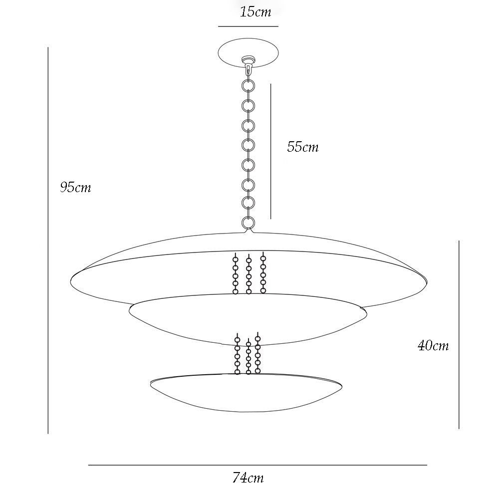 Потолочный светильник из дисков люстра ЛК233.01/3-700