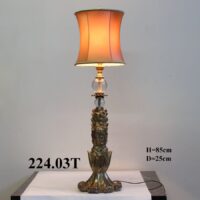 Каминная лампа с абажуром под старую бронзу 224.03-T