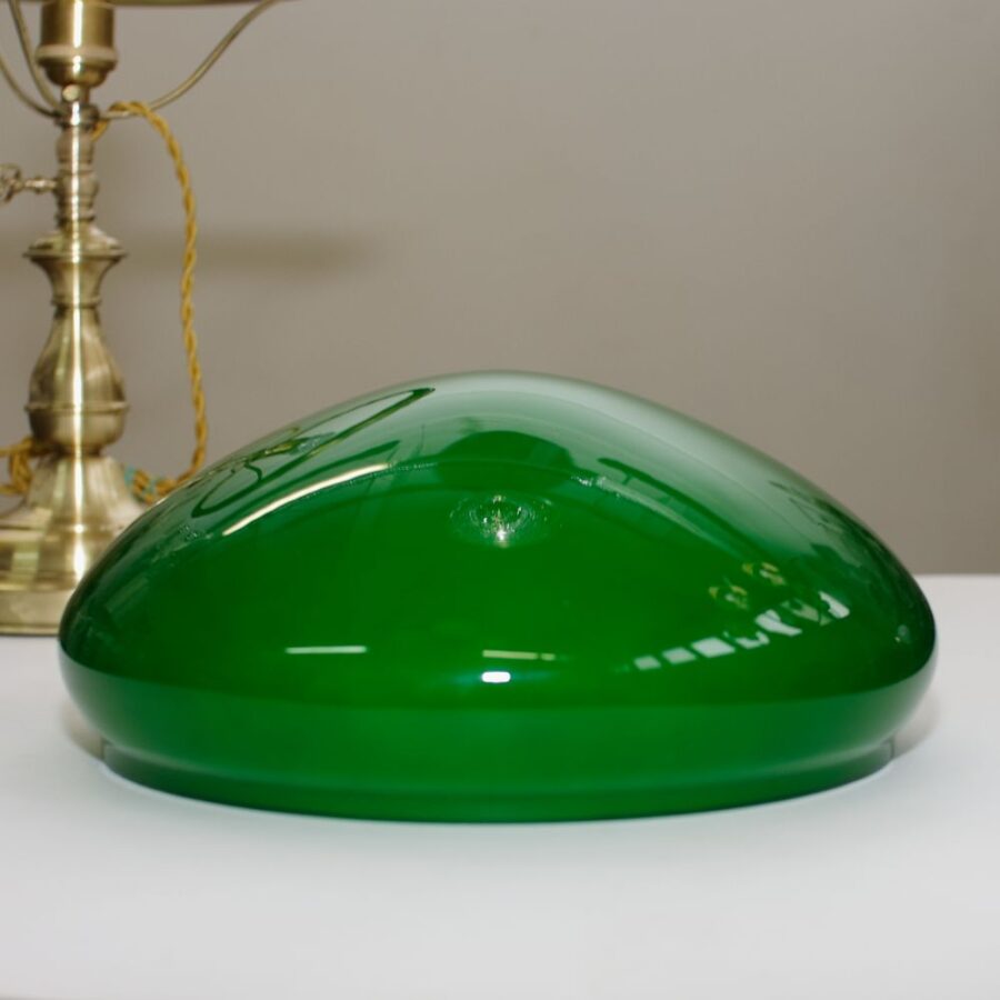 Зеленый плафон для настольной лампы (двухслойное стекло)