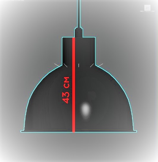Подвесной светильник полусфера из металла П244.01