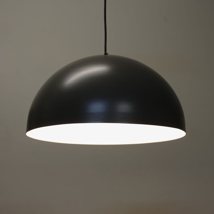 Подвесной светильник с абажуром из металла П146 (серый/медь)